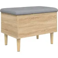 vidaXL Opbergbankje 62x42x46 cm bewerkt hout sonoma eikenkleurig