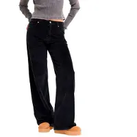 Roxy - Damesbroeken - Surf Crush Cord Pant Anthracite voor Dames van Katoen - Maat M - Zwart