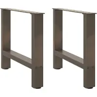 vidaXL Salontafelpoten 2 st 60x(42-43) cm staal naturel