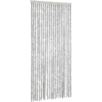 vidaXL Vliegengordijn 56x185 cm chenille grijs