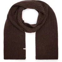Manfield Bruine sjaal met ribbel details | Maat adult