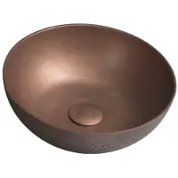 Sapho Formigo betonnen opbouwwastafel Ø39cm mat koper