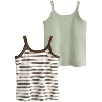 Next Top chocoladebruin / mintgroen / wit