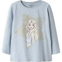 Name it Shirt 'NMFSOMA FROZEN' crème / lichtblauw / lichtgeel / goud