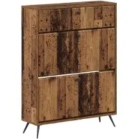 vidaXL Schoenenkast BREDA 78 x 24 x 103 cm Bewerkt hout Oud hout