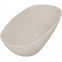 ZEZA Arte Vrijstaand Bad - 160x80cm - solid surface - mat beige SW1472192