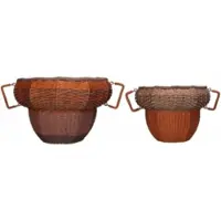 HD Living Opbergmand Basket Multi 30 x 46 x 46 cm (set van 2)