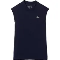 Lacoste Mouwloos poloshirt van biologisch katoen voor dames (Marine)
