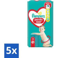 Pampers 5 x – Luierbroekjes – Pants Maat 3 – 56 Luiers - Luiers Voor Baby - Luierbroekjes - Luier Voor Baby - Luier Maat 3 - Luier Voor Actieve Baby