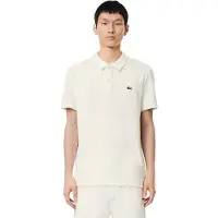 Lacoste Heren Geborduurd Logo Poloshirt (Wit)