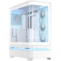 Asus Prime AP304 TG ARGB - PC Behuizing - Gehard Glas - 4 ARGB Ventilatoren - Wit