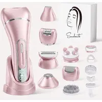 Sansbeauté 7 in 1 Ladyshave voor Vrouwen - Gezicht - Oksels - Benen - Epilator - Trimmer voor Vrouwen & Dames - Bikinitrimmer Dames - Scheerapparaat Vrouw