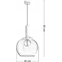 Jupiter Hanglamp LAF, wit, gerookt glas, 1xE27x40W, afmetingen: 80x30x30 cm, IP20,