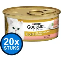 Gourmet 20x - Gold Mousse Zalm - Kattenvoer Natvoer - 85g