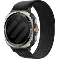 Strap-it Trail Nylon bandje geschikt voor Samsung Galaxy Watch Ultra 2 (2026) / Ultra (2024/2025) - Zwart