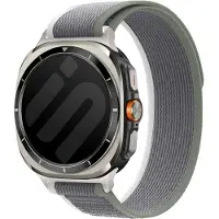 Strap-it Trail Nylon bandje geschikt voor Samsung Galaxy Watch Ultra 2 (2026) / Ultra (2024/2025) - Grijs