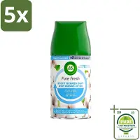 Air Wick 5 x Freshmatic Pure Fresh Navulling Zachtheid van Katoen 250 ml - Grootverpakking - Luchtverfrisser - - Freshmatic - Katoen Geur - Geurverspreider