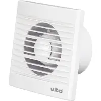 Vito Venti-A100S - Badkamerventilator met Vochtsensor en Timer - 100mm - 30dB fluister - 12W - Wit - Terugslagklep - 180m3 - 2400rpm