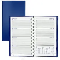 Castelli Zakagenda Ceder 2027 - met weekindeling - beginnend op zondag - met spiraal - blauw - Bekend van Eilers Promotional Gifts - formaat 9x16 cm