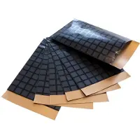 Rotim 200x papieren zakjes Zwarte blokjes 12x19cm