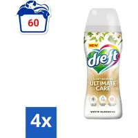 Dreft - Ultimate Care - Wasverzachter - Geurbooster - Gekleurde Was - Witte Bloem - 15 Wasbeurten - Voordeelverpakking - 4 stuks