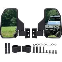 Gistuch UTV - Opklapbare buitenspiegel, verstelbare zichtbaarheid, stabiele constructie, vervanging voor Polaris RZR XP Turbo Pro 900