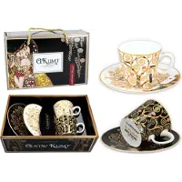 CARMANI Espresso Kopjes Set - Klimt 'Levensboom' (2 stuks)