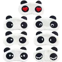 OEM Set van 7 panda-oogmaskers voor kinderen, grappig, reisoogmasker en slaapmasker voor meisjes en vrouwen