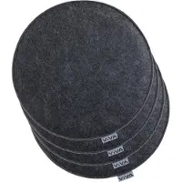 Unyqoos rund kussens van gemêleerd vilt, diameter ongeveer 35 cm, 2 cm dik – stevig, duurzaam kussen met comfortabele vulling, geschikt voor stoelen, banken en kamperen