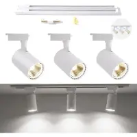 Nikcorp LED plafondlamp, spotverlichting, 3-voudig, verstelbaar, modern, wit, 30W