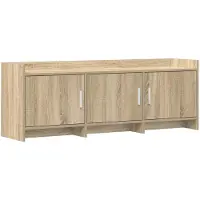 vidaXL TV Kast 130 x 33 x 47 cm Sonoma Eiken Bewerkt hout