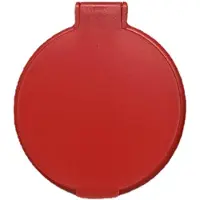 Gistuch Eenzijdige, ronde spiegel van kunststof, draagbaar, compact, geschikt voor een toilettas, kleur: rood