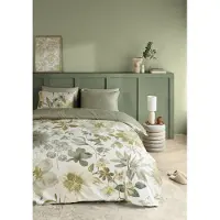 Beddinghouse Dekbedovertrek Florent Green Satijn-260 x 200 / 220 cm | Extra Breed