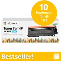 Infowerk NIEUW: Toner voor HP 117A cyaan, compatibel met HP ColorLaser 150, MFP-178, e.d., 10 stuks