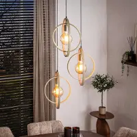 Zijlstra Hanglamp Turn Around, dimbaar, crème / amber, Woon-/ Eetkamer, metaal, Scandinavisch, hanglamp