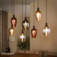 Zijlstra Glazen hanglamp Amfora, dimbaar, multicolor, Woon-/ Eetkamer, Glas, Scandinavisch, hanglamp