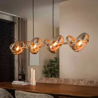 Zijlstra Hanglamp Hover, dimbaar, crème / amber, Woon-/ Eetkamer, metaal, Scandinavisch, hanglamp
