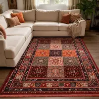 Muratap Artline sultan oosters vloerkleed vintage handgeknoopte wol look- 300x400
