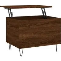 vidaXL Salontafel 60x44,5x45 cm bewerkt hout bruin eikenkleur