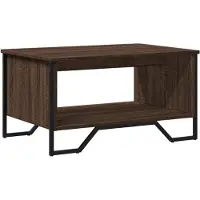 vidaXL Salontafel 75x51x40 cm bewerkt hout bruin eikenkleur