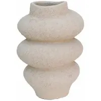 HS Potterie Vaas deco kemi d18h25cm beige