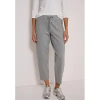 Cecil Dames Mid Waist Barrel Leg Broek – Casual Fit - Grijs - L