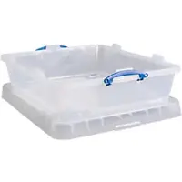 Really Useful Box Kunststof Opbergdoos 61,5 L Met deksel Transparant 60,5 x 78 x 22 cm 3 Stuks
