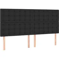vidaXL Hoofdbord zwart 200x5x118/128 cm kunstleer