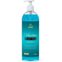 Vibratissimo Play Gel Cooling blue 1000 ml I Koelend glijmiddel I Waterbasis glijgels I Glijmiddel Gel geschikt voor siliconen speeltjes & latex condooms I water gebaseerde smering