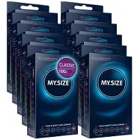 MY.SIZE Classic condooms maat 7 I 69 mm breed I 100 stuks maxi pack I premium condooms extra dun I condooms true to touch gossamer I dunne 0,07 mm wanddikte I condooms veganistisch