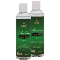 Vibratissimo Play Gel Vegan 2x250 ml | Glijmiddel zonder dierlijke ingrediënten | Glijmiddel geschikt voor siliconen toys & latexcondooms