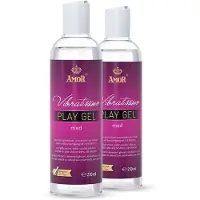 Vibratissimo Play Gel met 2x250 ml I Glijmiddel huidvriendelijk I Waterbasis glijmiddelen I Glijmiddel Gel geschikt voor Siliconen Speeltjes & Latexcondooms I water gebaseerde smering