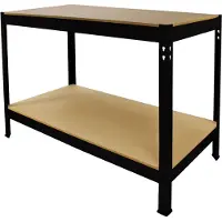 MonsterShop Q-rax werkbank - zwart - 100 cm - verstelbare onderplank