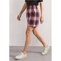 Street One Dames Minirok in wollook met ruitpatroon - Rood - 42